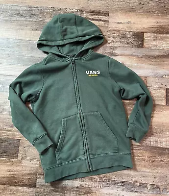 Buy Vans Off The Wall Boys Kids Youth Green Zipper Hoodie Sweatshirt Small • 10.23£