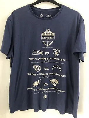 Buy NFL T-shirt London Games 2018 Seahawks Raiders Eagles Chargers Size 2xl 3xl • 6.99£