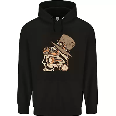Buy Steampunk Skull With Moustache Childrens Kids Hoodie • 17.99£