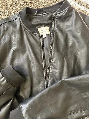 Buy Faux Leather Black Jacket Large Unisex Wills Vegan Jacket Brand • 23.67£