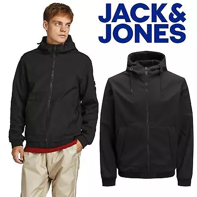 Buy Jack & Jones Men's Hooded Jacket Long Sleeve Padded Jacket Outdoor Bomber Jacket • 29.99£