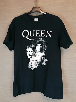 Buy Queen Tour T-Shirt Size M Gildan Black Jersey Short Sleeve Band Tee Stretch • 8.49£