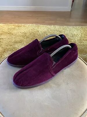 Buy B/N Mens Clark Red Velour Slippers, Size 9 Eur 43 • 9£