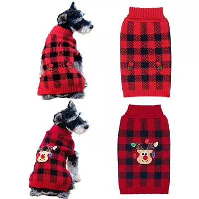 Buy Pet Dogs Cat  Warm Coat Jacket Christmas Jumper Sweater Clothes Costume Vest  • 11.99£