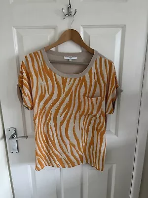 Buy Next Tiger Print Orange Beige Top Size 12 T-shirt • 2£