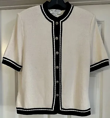 Buy St. John Collection By Marie Gray Size 12 Santana Wool Blend Short Sleeve Jacket • 234.91£