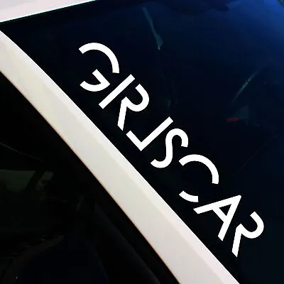 Buy Windshield Sticker Girlscar 2 White Gloss Sticker Tuning Car Decal FS128 • 8.63£
