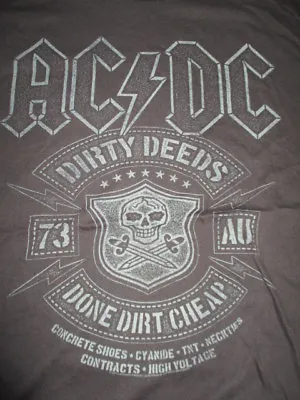 Buy 2015 AC DC  DIRTY DEEDS ... DONE DIRT CHEAP  (XL) T-Shirt BON SCOTT ANGUS YOUNG • 28.35£