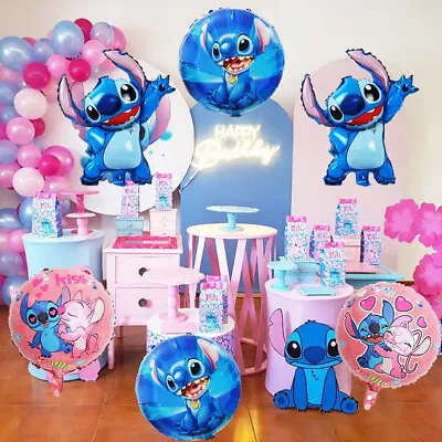 Buy Girls Pink Lilo And Stitch Party Decoration Party Supplies Birthday Tableware • 7.86£