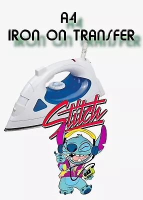Buy Stitch Iron On Transfer Heat Press Decal Merch Daughter Son Mam Dad • 2.79£