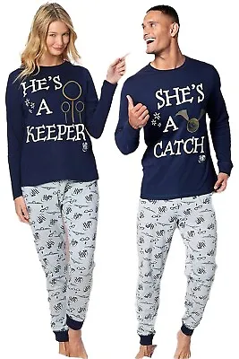 Buy Couple PJs Harry Potter Cotton Lounge Wear Pyjamas Set Nightwear Long Sleeve • 14.99£