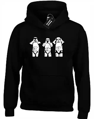 Buy See No Evil Trooper Hoody Hoodie Funny Storm Wars Design Jedi Star Gift (col) • 16.99£