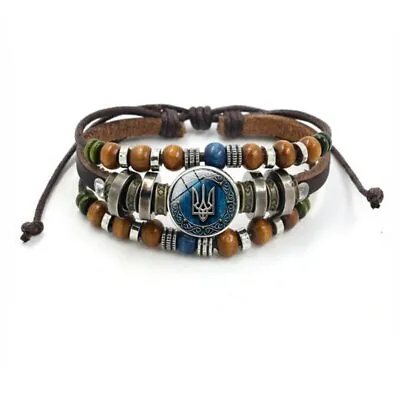 Buy Viking Multilayer Beads Bracelet, Viking Leather Bracelet, Viking Beads Bracelet • 5.95£