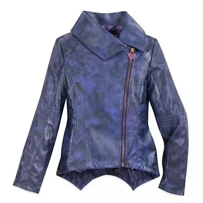 Buy Disney Store Descendants Purple Leather Style Mal Jacket Age 9-10 • 24£