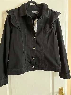 Buy Ladies Very Black Denim Jacket Size 14 Bnwt • 12.99£