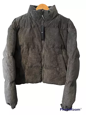 Buy EIGHTYFIVE Mens Corduroy Puffer Jacket Vintage Grey - Size Medium - RRP = £129 • 71.20£
