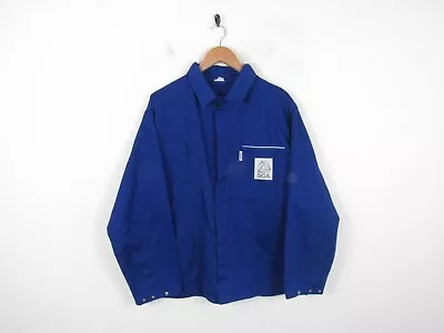 Buy Vintage French Worker Blue Coat Workwear Jacket Chore 4 Pocket Jacket Size XL • 24.99£