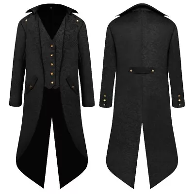 Buy Coat Steampunk Victorian Morning Steampunk Mens Retro Gothic Jacket Frock • 29.19£