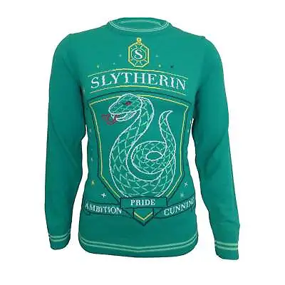 Buy Heroes Inc Harry Potter Sweatshirt Christmas Jumper Slytherin - S • 23.85£