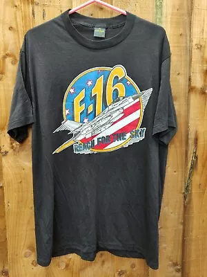 Buy Vintage USAF F16 T Shirt Touch Of Gold *WOW* 80's • 84.95£