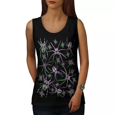 Buy Wellcoda Widow Spider Animal Womens Tank Top, Phobia Athletic Sports Shirt • 17.99£