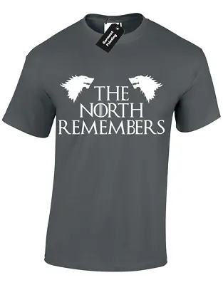 Buy The North Remembers Mens T Shirt Game Of Jon Snow Stark King Queen Thrones Wolf • 8.99£