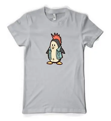 Buy Punk Rocker Penguin Mohawk Band Music Funny Personalised Unisex Adults T Shirt • 17.49£