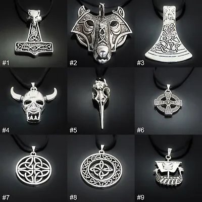 Buy Norse Silver Tone Pendant Necklace Mens Ladies Womens Boys Girls Jewellery UK • 3.29£