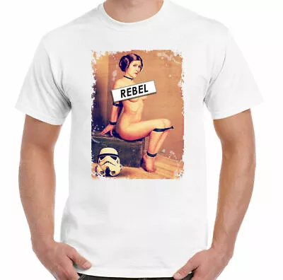 Buy Princess LEIA T-Shirt Rebel Naked Sexy Wars 100% Retro Gift White S- 3xl  Uk • 6.99£