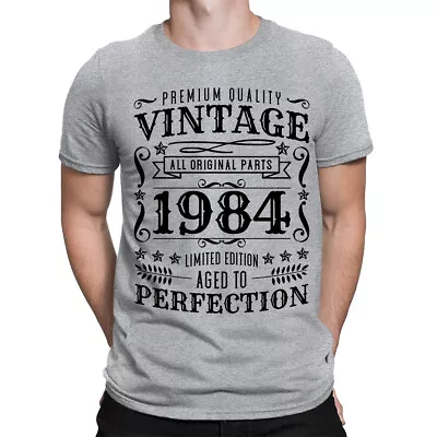 Buy Personalised Vintage 1984 Aged To Perfection Bithrday Gift Mens T-Shirts Top#ADN • 13.49£