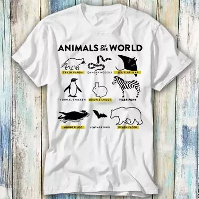 Buy Animals Of The World Bear Raccoon Bat Penguin T Shirt Gift Top Tee Unisex 1180 • 6.35£