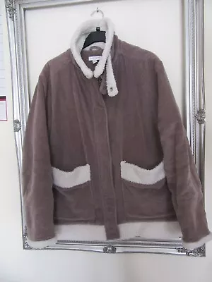 Buy Topshop Ladies Brown Corduroy Quilted Zipped Jacket Size 12 • 16.99£