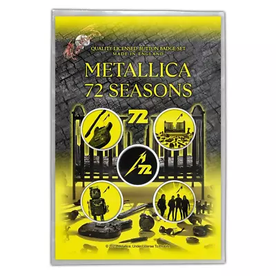 Buy Metallica 72 Seasons Button Badge Set Official Heavy Metal Band Merch • 8.22£