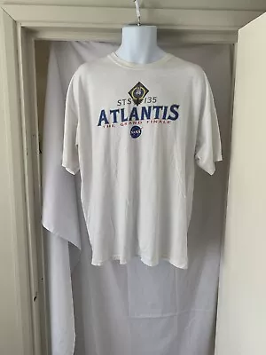 Buy Gildan Heavy Cotton NASA Atlantis The Grand Finale Tee Shirt 2XL White • 8.50£