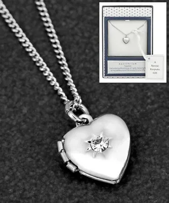 Buy Equilibrium Silver Plated Heart Shaped Locket Necklace Jewellery 9212 New • 12.95£