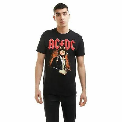 Buy Official AC/DC Mens Fire And Horns T-shirt Black S-2XL • 13.99£