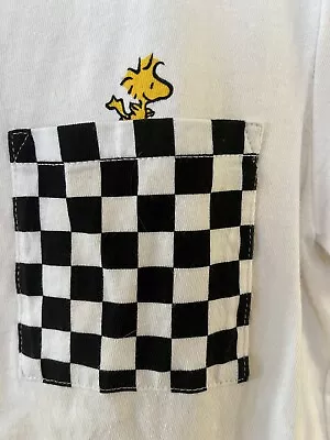 Buy Vans X Peanuts White Boyfriend Womens  Woodstock Pocket T Shirt Size M 2017 • 22.75£