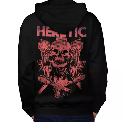 Buy Wellcoda Heretic Death Angel Mens Hoodie, Horror Design On The Jumpers Back • 25.99£
