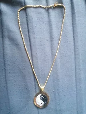 Buy Yin Yang Men's Women's 18k Gold Coated Necklace • 100£