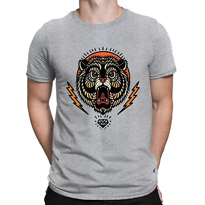 Buy Bear And Thunder Cool Tattoo Majesty Retro Vintage Mens Womens T-Shirts Top #BJL • 9.99£