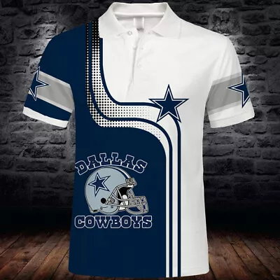 Buy Men Dallas Cowboys Football T-Shirt Casual Short Sleeve Sports Undershirt YHU87 • 23.94£