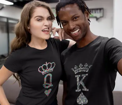 Buy KING & QUEEN PLAYING CARD Shirts | Matching Lovers Couple Anniversary Valentine • 14.99£