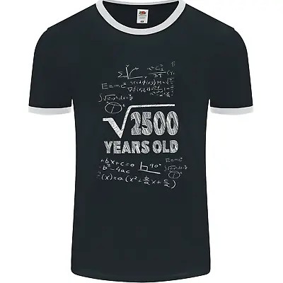 Buy 50th Birthday 50 Year Old Geek Funny Maths Mens Ringer T-Shirt FotL • 8.99£