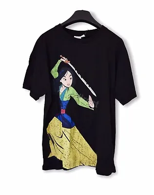 Buy Women's Disney Mulan Black T-Shirt Medium (UK 12-14) • 14.99£