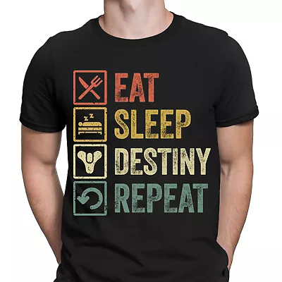 Buy Funny Eat Sleep Destiny Repeat Gamer Retro Vintage Mens T-Shirts Tee Top #D6 • 9.99£