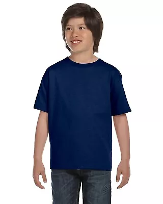 Buy Medium Youth - Gildan Youth DryBlend T-Shirt 8000B G800B- Navy • 4.76£