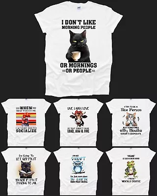 Buy Funny Cat T Shirt Meme Quote Sarcastic Cute Rude Animal Mens Or Woman Unisex UK • 8.99£
