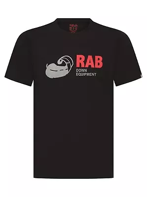 Buy RAB Men's Stance SS Crew Neck Down Equipment T-Shirt Logo In Black • 12.99£