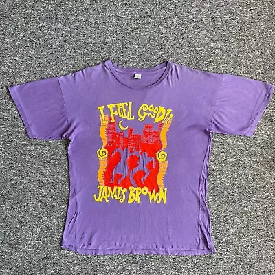 Buy James Brown I Feel Good Europe 91 Single Stitch T Shirt XL Vintage • 36£