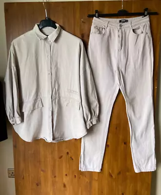 Buy TWIN SET Lilac Denim Jacket Shirt Shacket + Jeans MISSGUIDED UK 10 💖 NEW • 19.95£